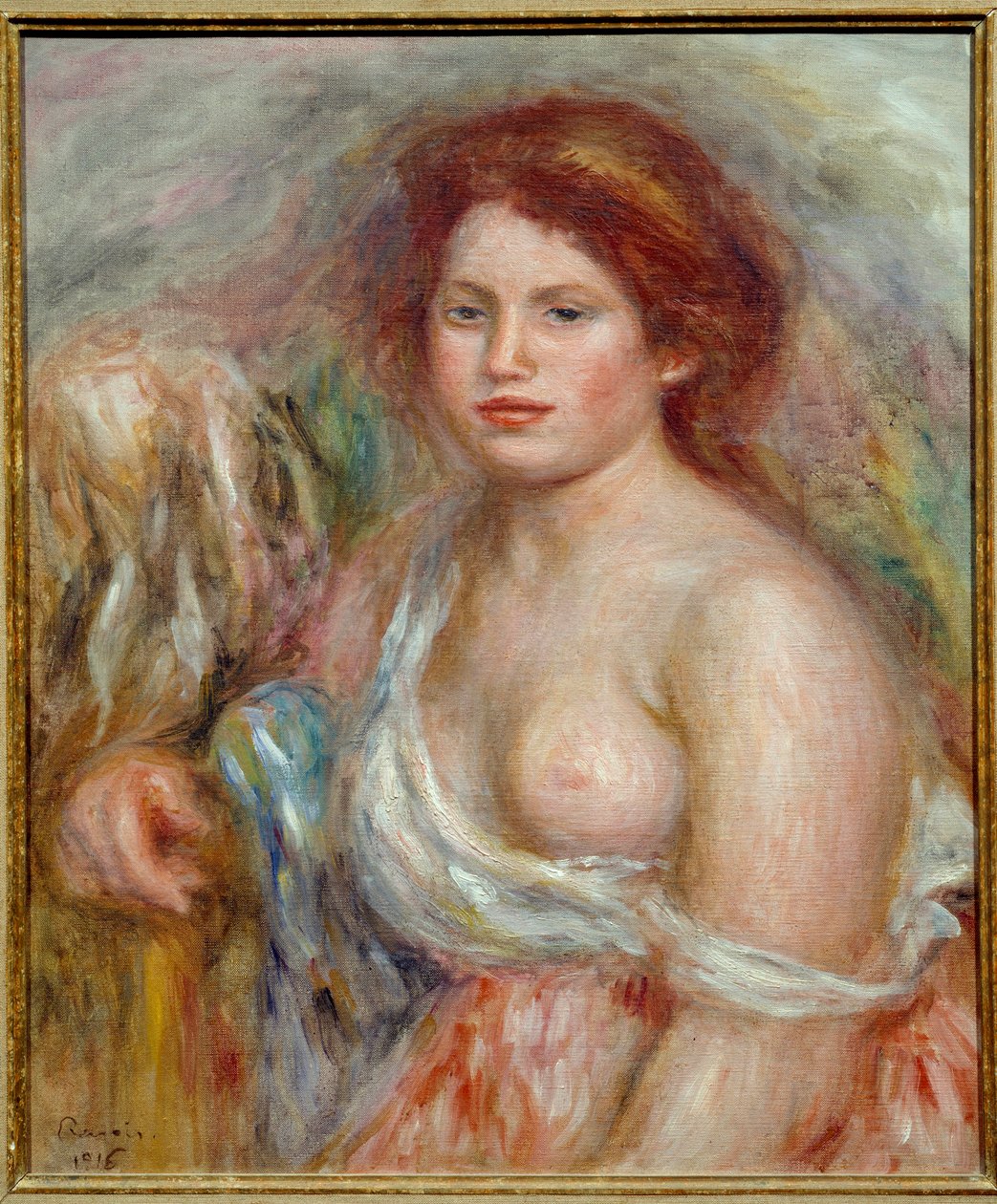 Modelin portresi büst tablosu Pierre Auguste Renoir tarafından by Pierre Auguste Renoir