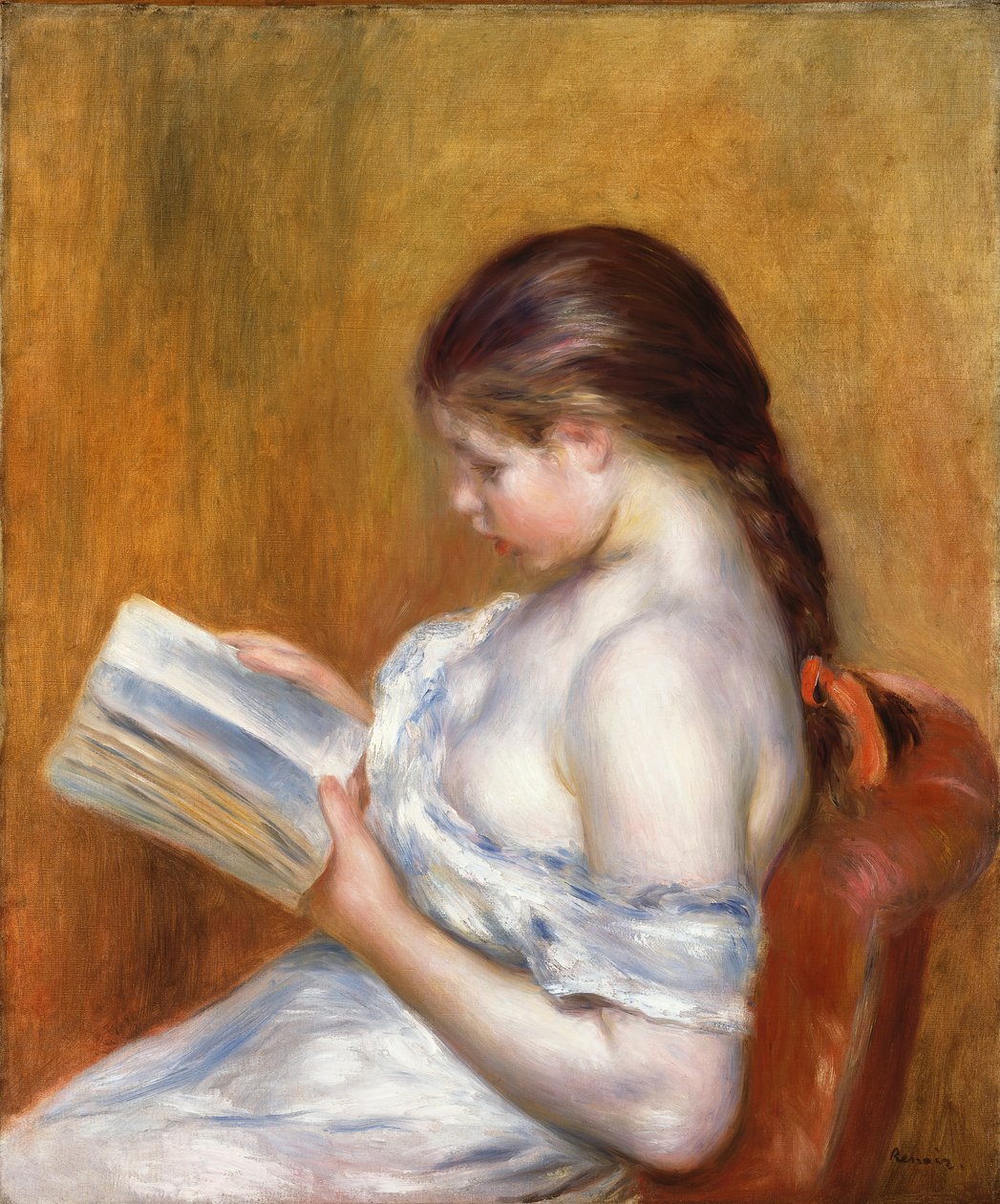 Okuma; La Ders, 1888 by Pierre Auguste Renoir