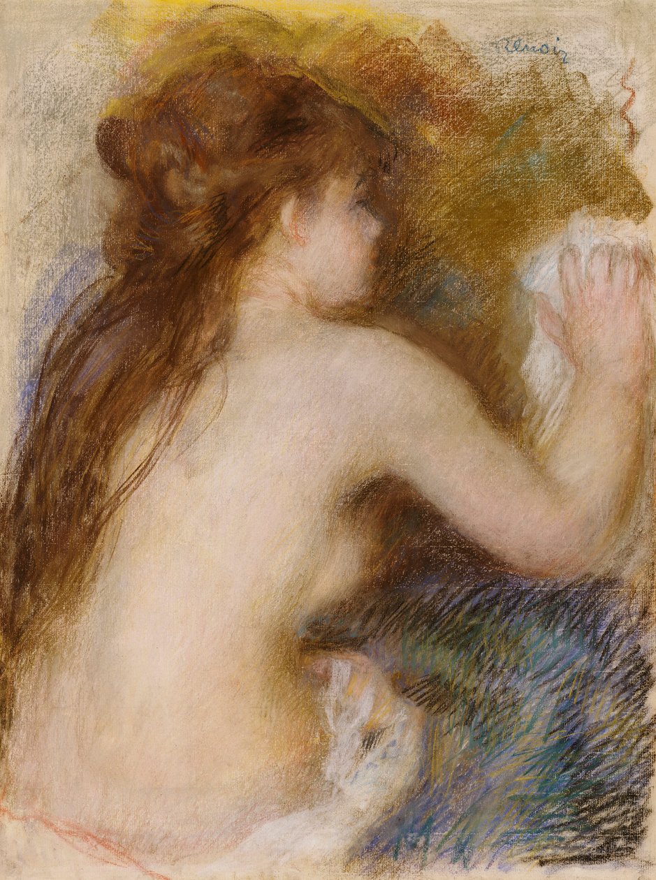 Çıplak bir kadının arkadan görünüşü, 1879 dolayları by Pierre Auguste Renoir