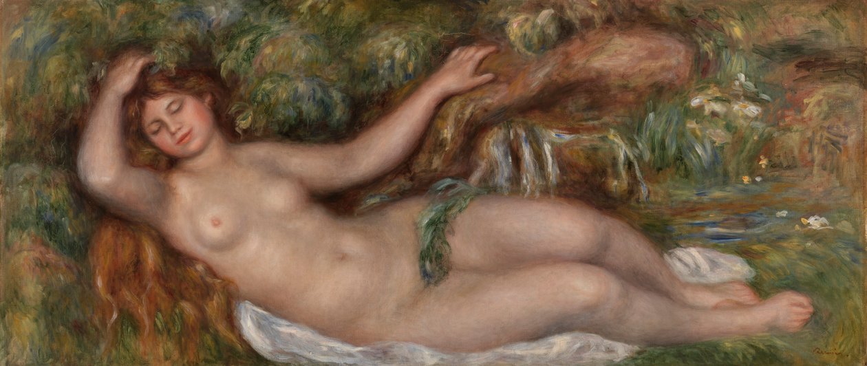 uzanmış çıplak by Pierre Auguste Renoir