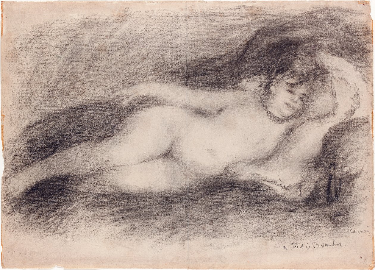 Çıplak uzanmış, c.1903-7 by Pierre Auguste Renoir