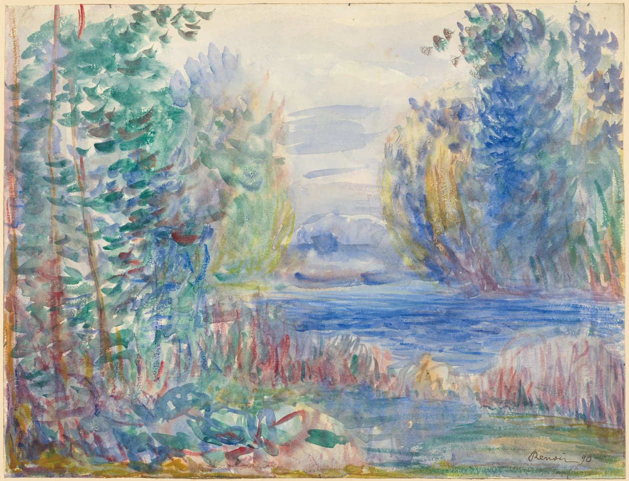 Nehir Manzarası, 1890 by Pierre Auguste Renoir