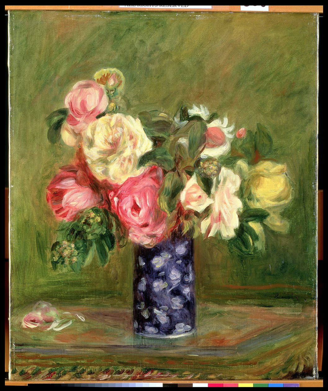 Mavi Vazoda Güller by Pierre Auguste Renoir