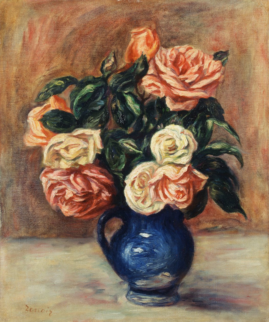 Mavi Vazoda Güller, c.1900 by Pierre Auguste Renoir