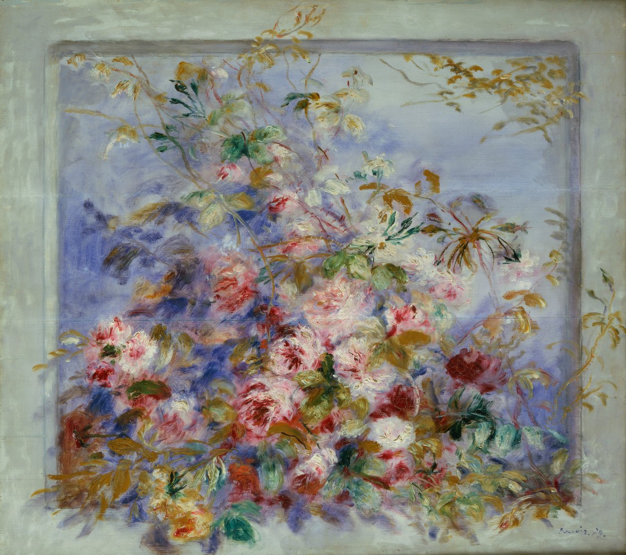 Penceredeki Güller, 1879 by Pierre Auguste Renoir