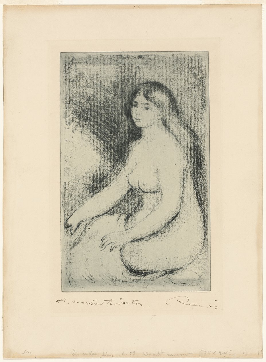 Oturan Yüzücü by Pierre Auguste Renoir