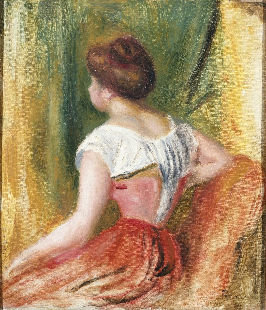 Oturan Genç Kadın by Pierre Auguste Renoir