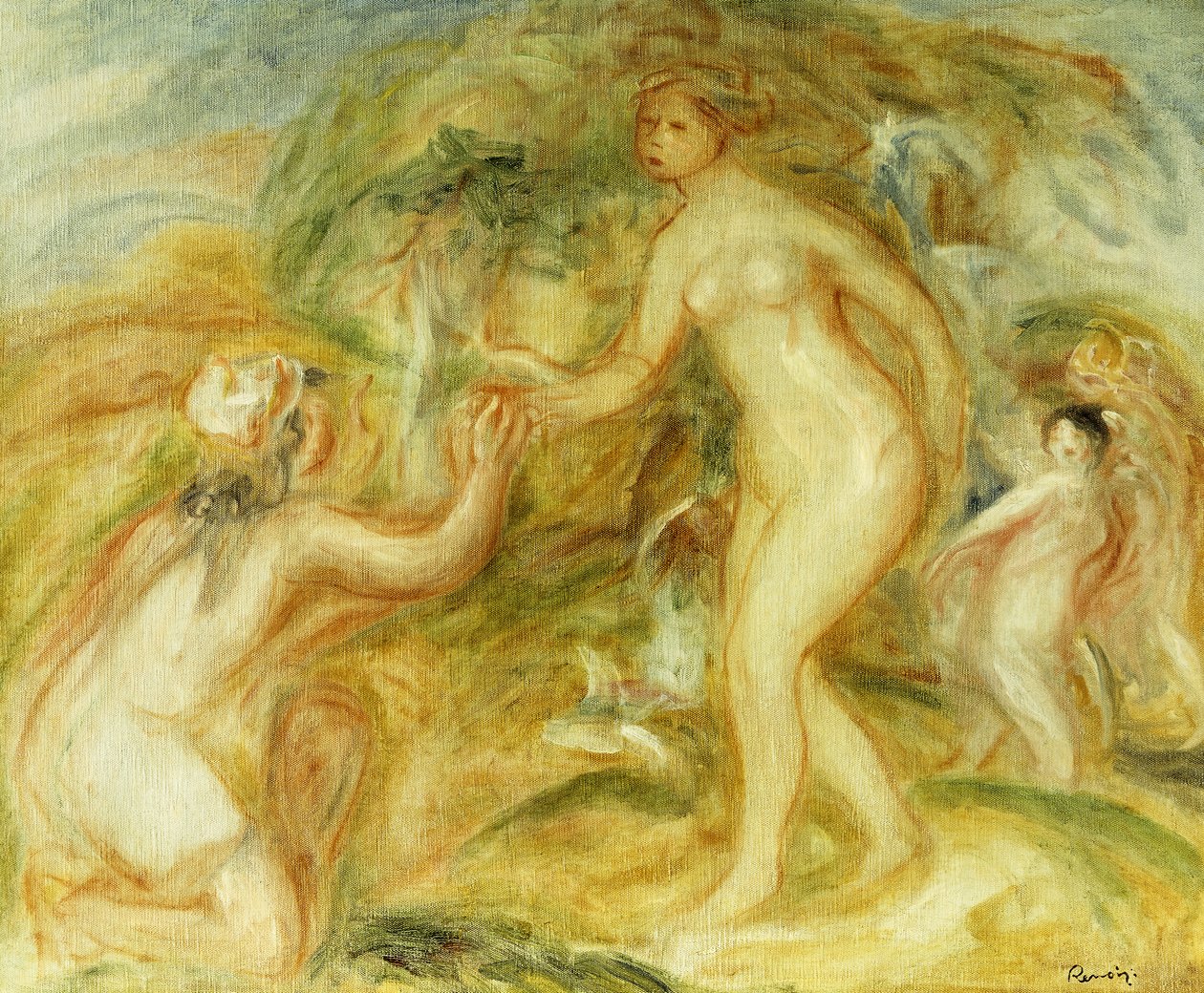 Paris Yargısının Kroki; Paris Yargısının Kroki, 1913 by Pierre Auguste Renoir