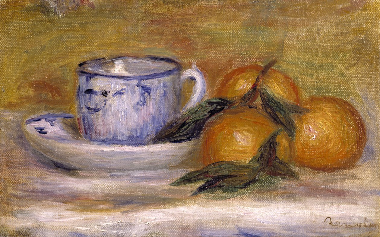 Natürmort, 1908 dolayları (tuval üzerine yağlıboya) by Pierre Auguste Renoir