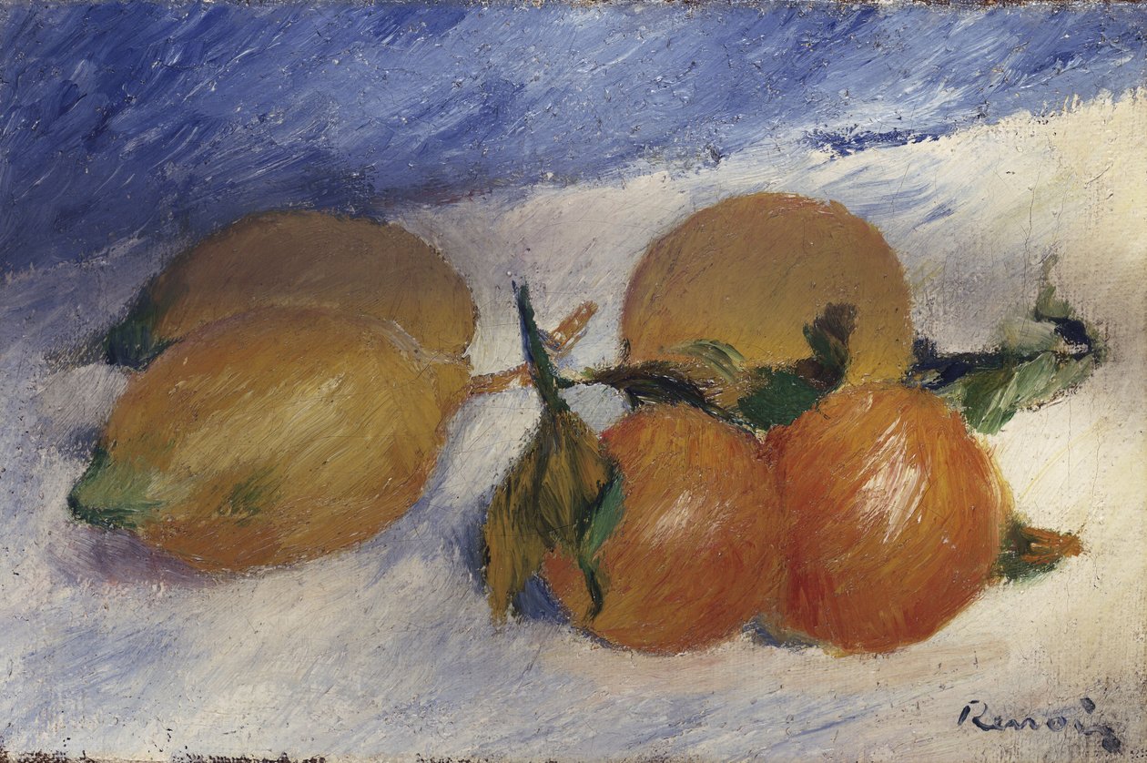 Limon ve Portakallı Natürmort, 1881 by Pierre Auguste Renoir