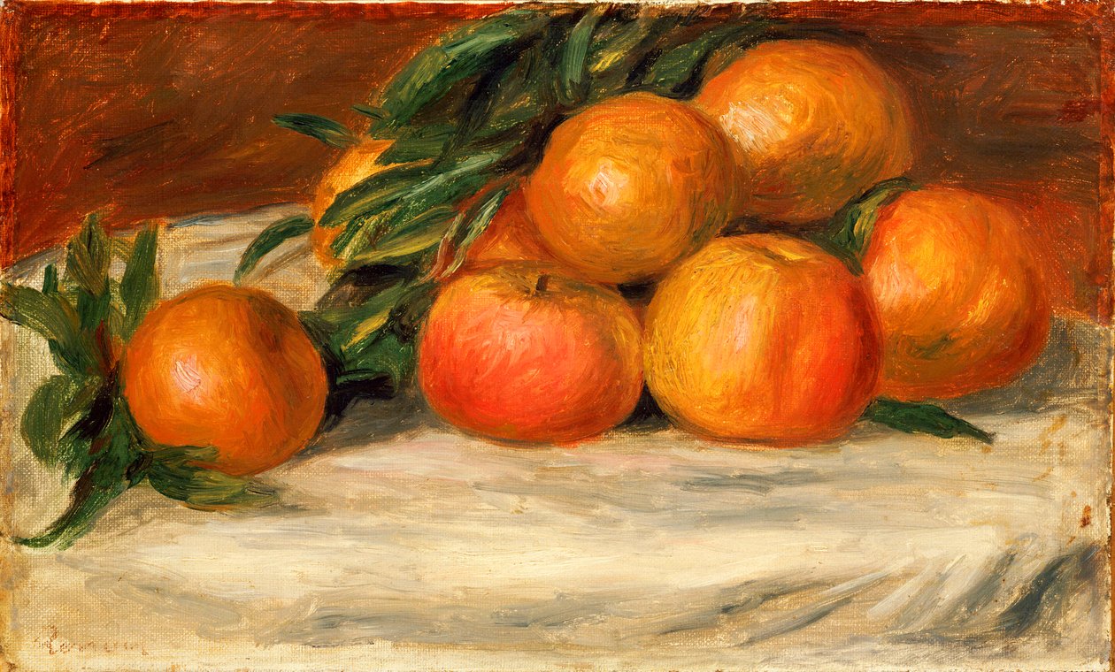 Elma ve portakal ile natürmort, c.1901 by Pierre Auguste Renoir