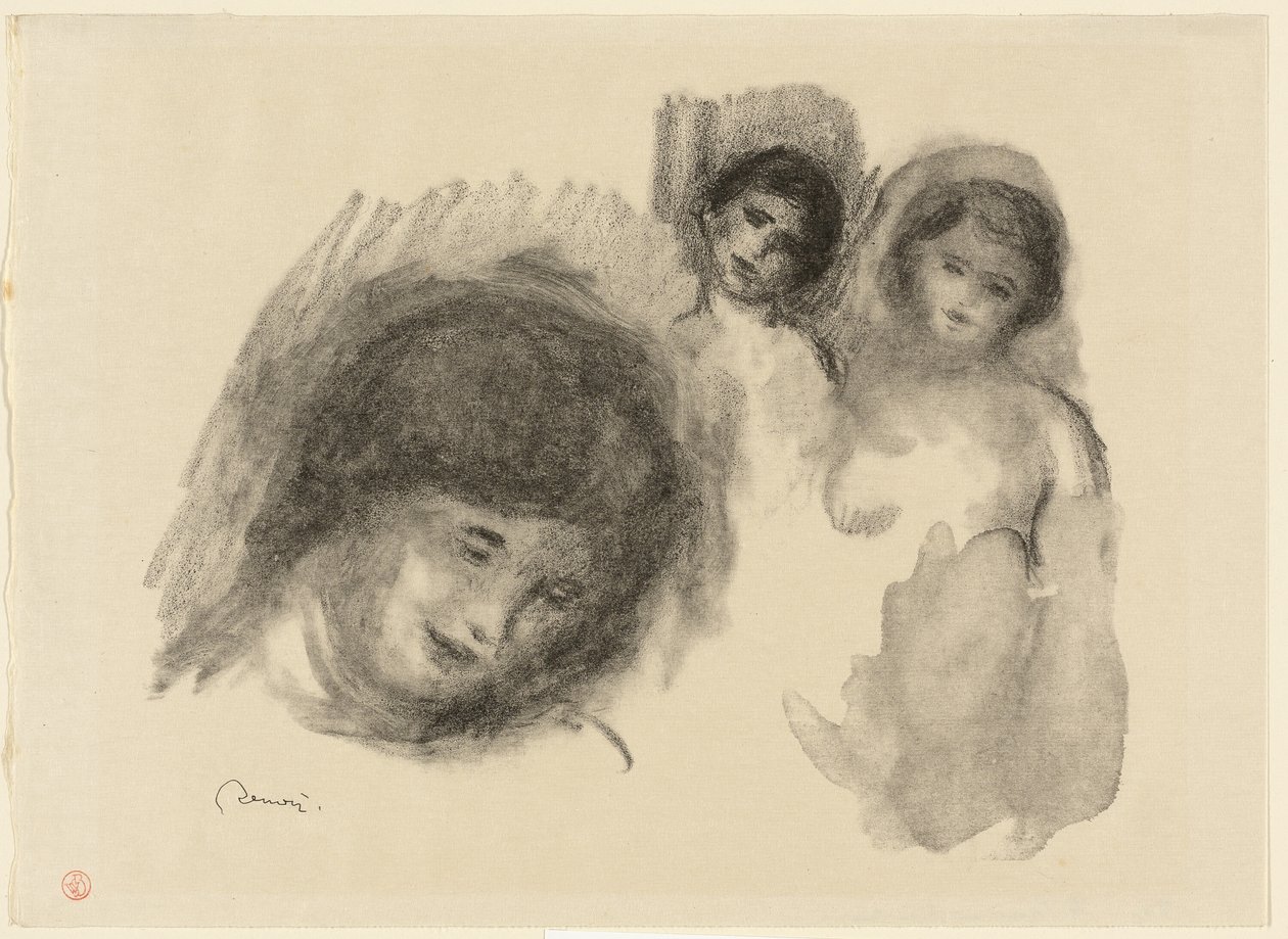Üç Eskizli Taş by Pierre Auguste Renoir