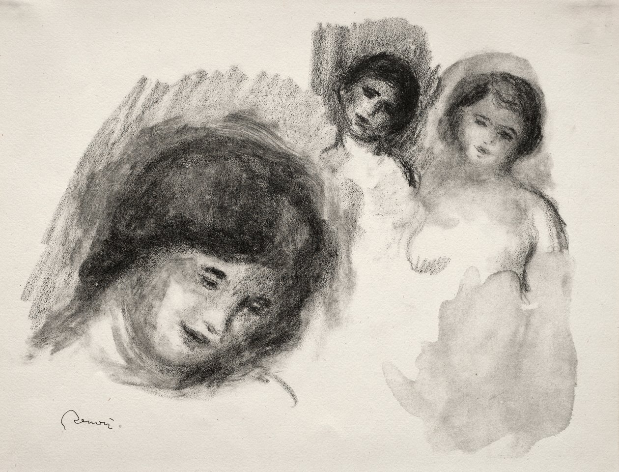 Üç Eskizli Taş by Pierre Auguste Renoir
