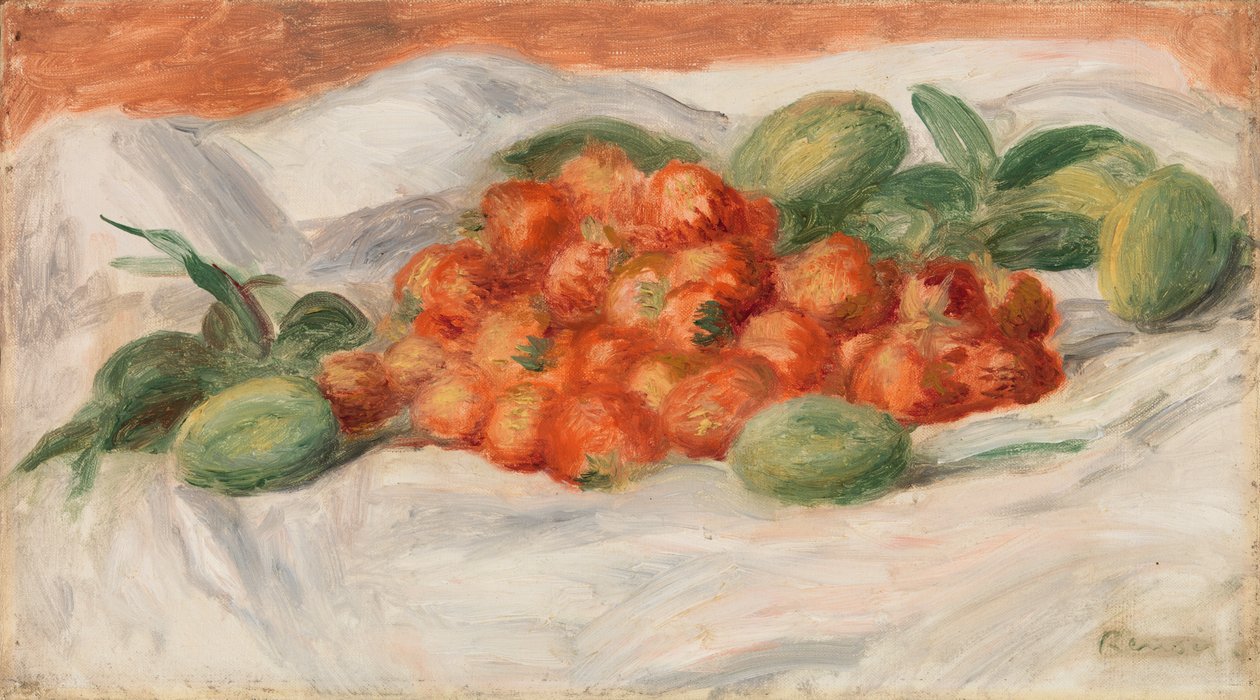 çilek ve badem by Pierre Auguste Renoir