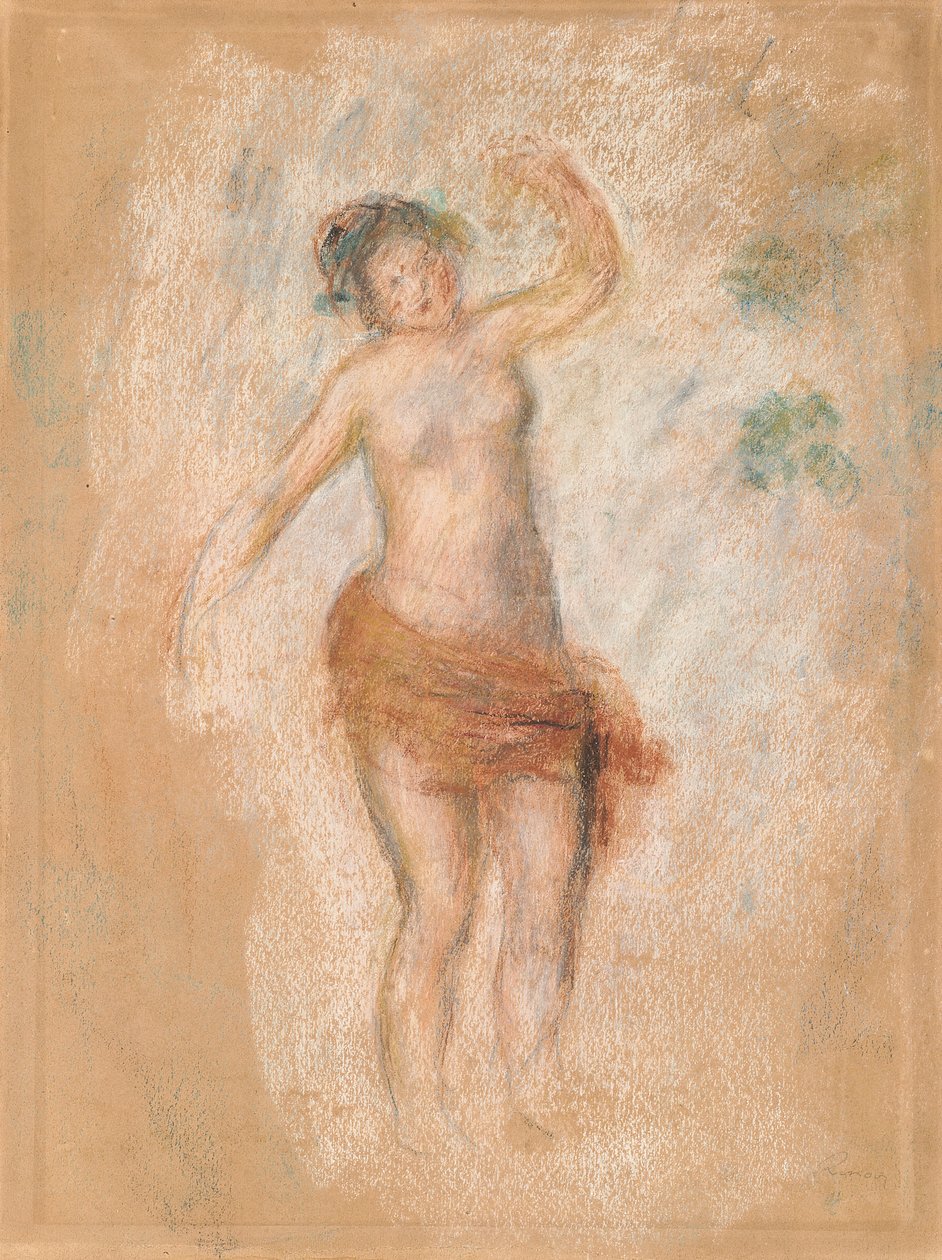 "Oedipus Rex" için Dans Eden Bir Faun Kadın Çalışması, c. 1900 by Pierre Auguste Renoir