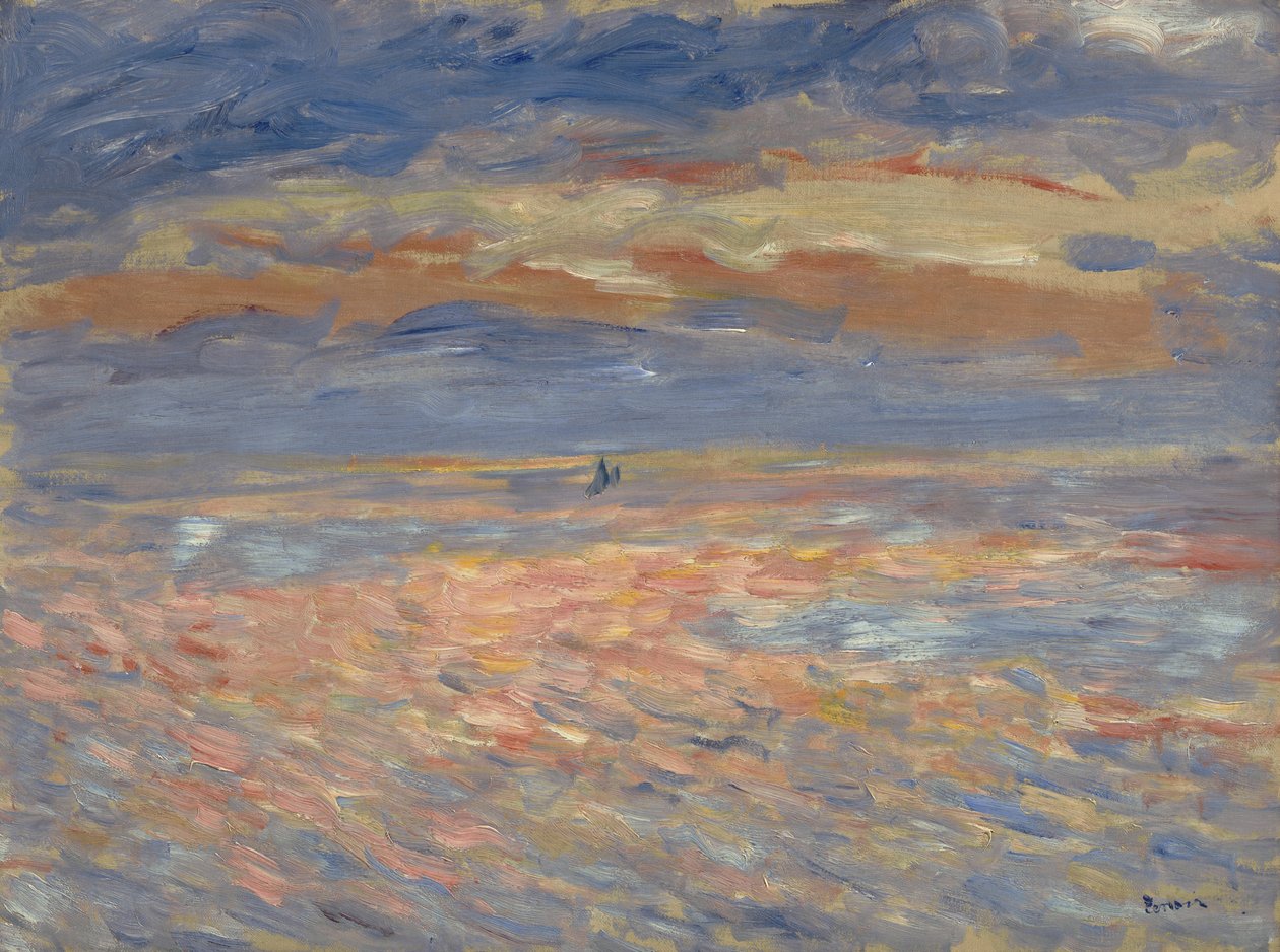 Günbatımı, 1879 veya 1881 by Pierre Auguste Renoir