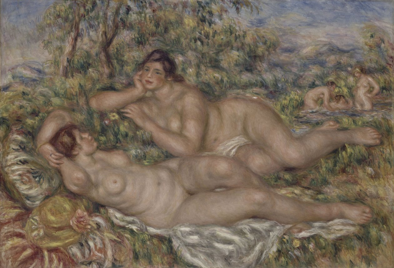 ದಿ ಬಾಥರ್ಸ್, c.1918-19 (ಕ್ಯಾನ್ವಾಸ್ ಮೇಲೆ ತೈಲ) ಟರ್ಕ್ by Pierre Auguste Renoir