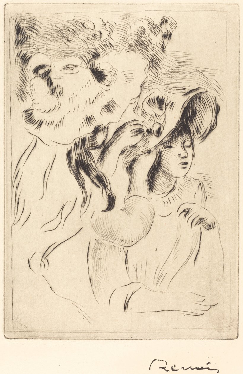 Şapka İğnesi Şapka iğnesi, 1894. by Pierre Auguste Renoir