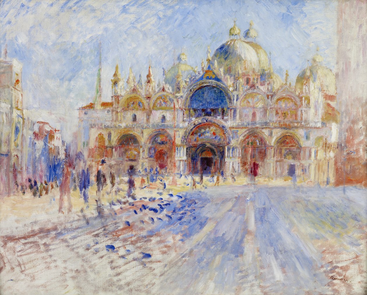 Piazza San Marco, Venedik by Pierre Auguste Renoir