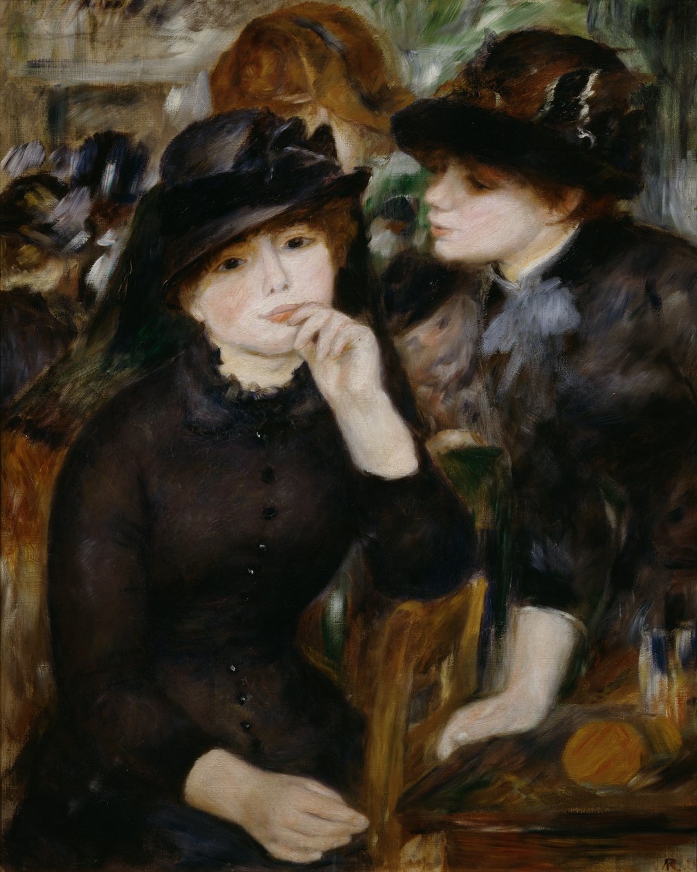Siyahlı İki Kız, 1880-1882. by Pierre Auguste Renoir