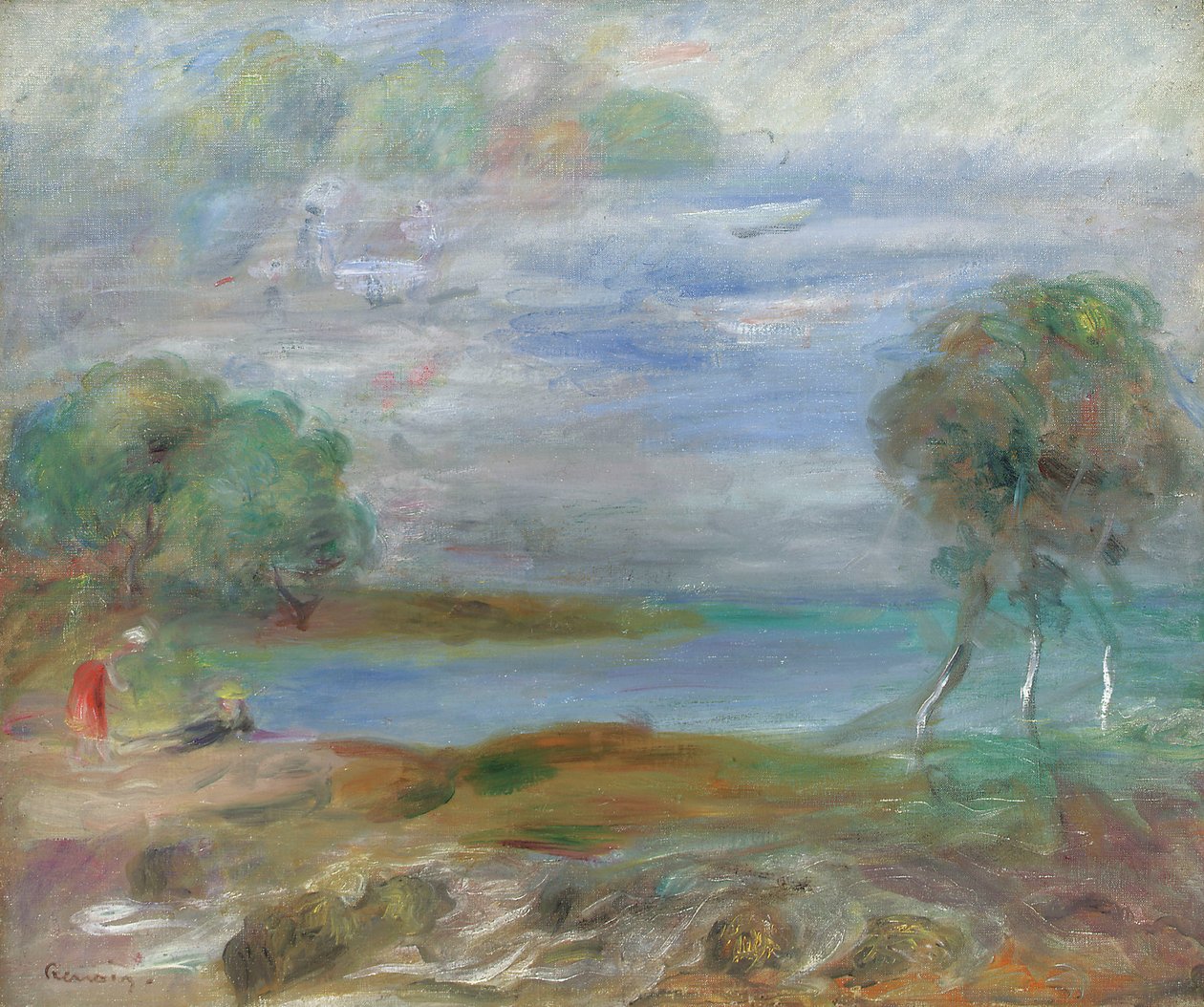 Su Kenarında İki Kişi by Pierre Auguste Renoir