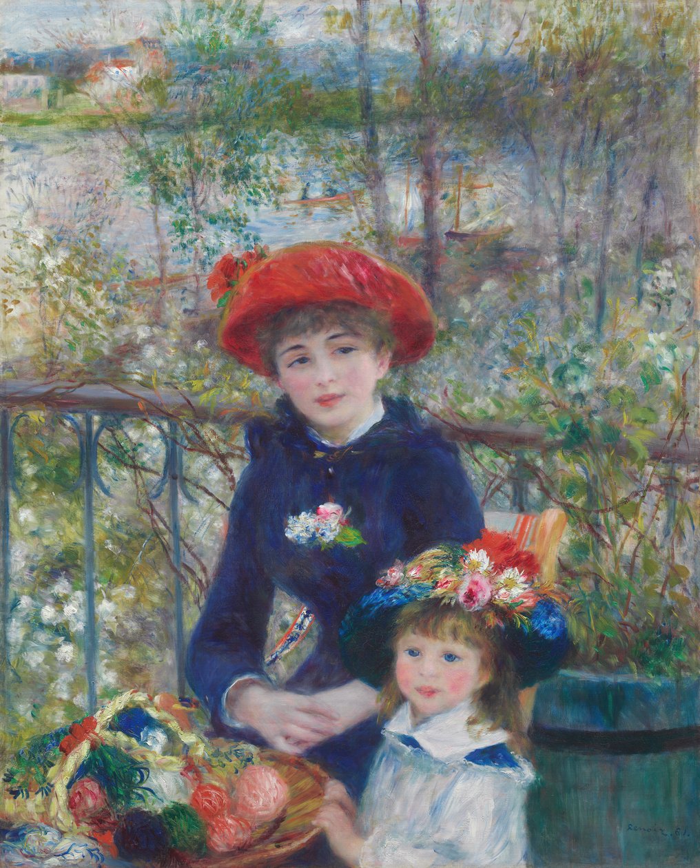 Terasta İki Kız Kardeş, 1881. by Pierre Auguste Renoir