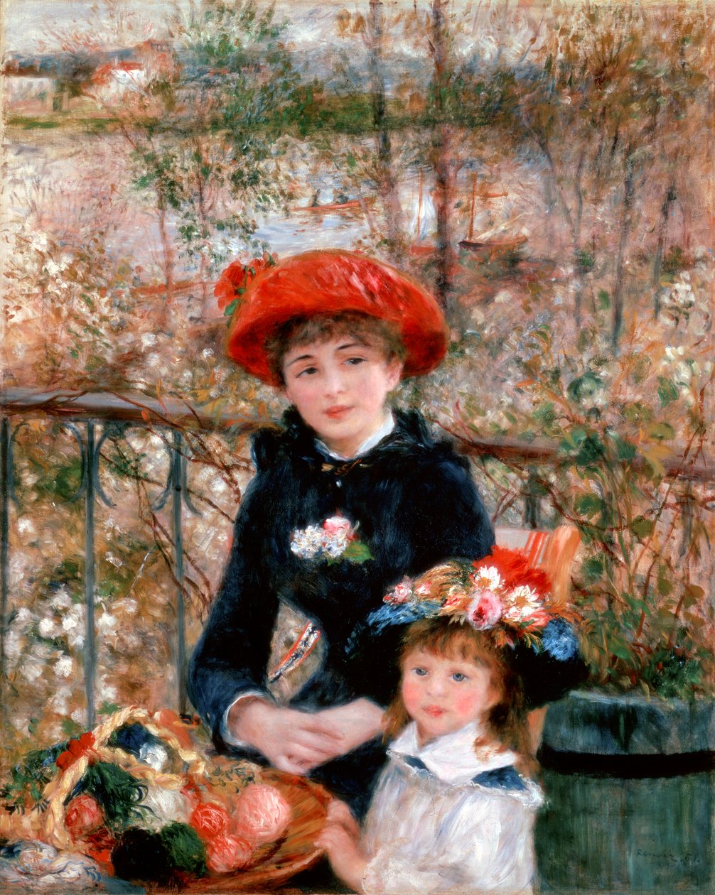 Terasta İki Kız Kardeş, 1881. by Pierre Auguste Renoir