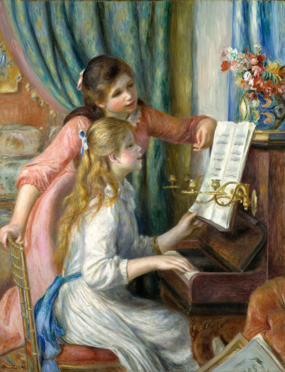 Piyanoda İki Genç Kız, 1892 by Pierre Auguste Renoir