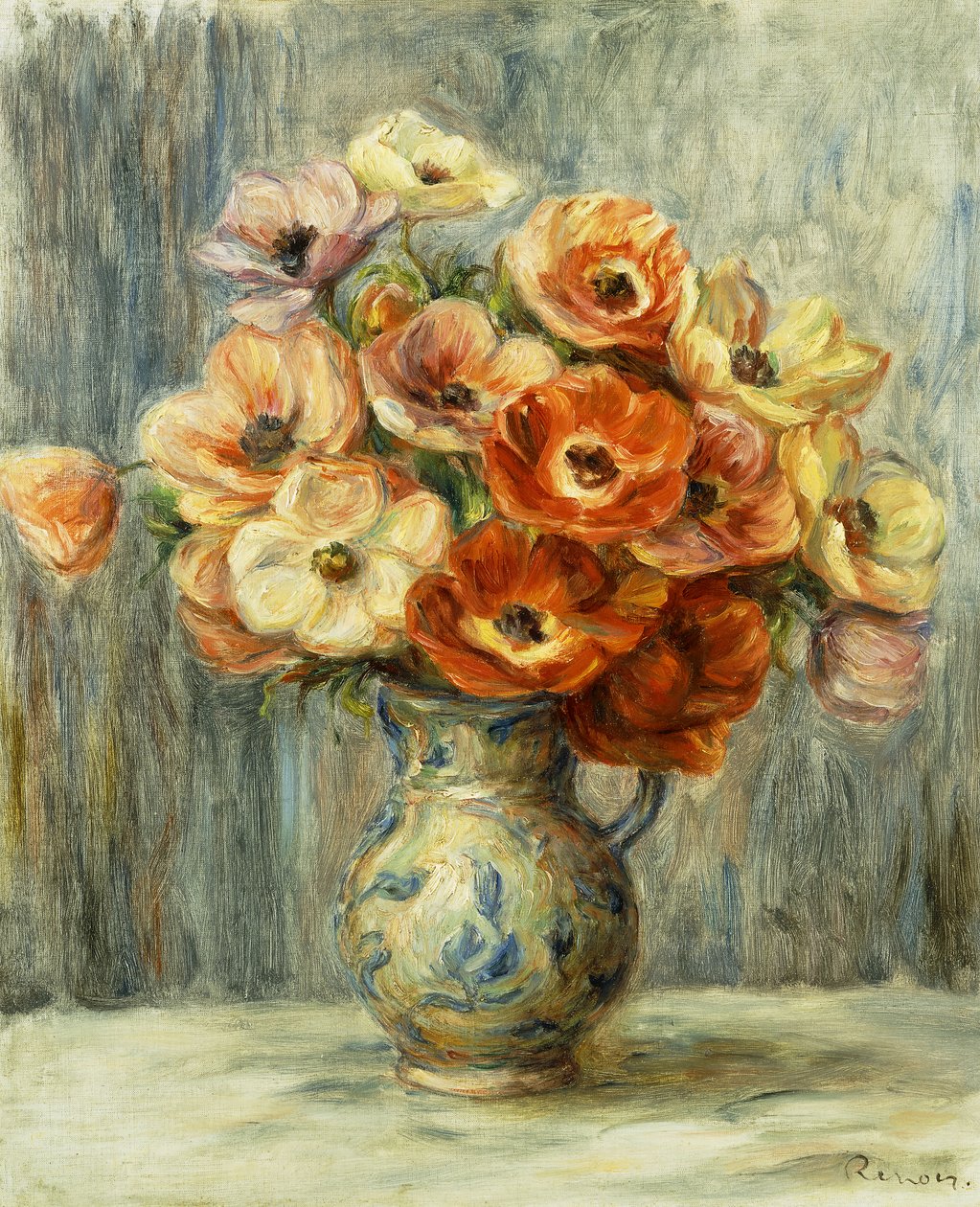 Vazo d"Anemonlar, by Pierre Auguste Renoir