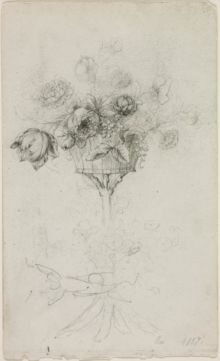 Çiçek vazosu by Pierre Auguste Renoir