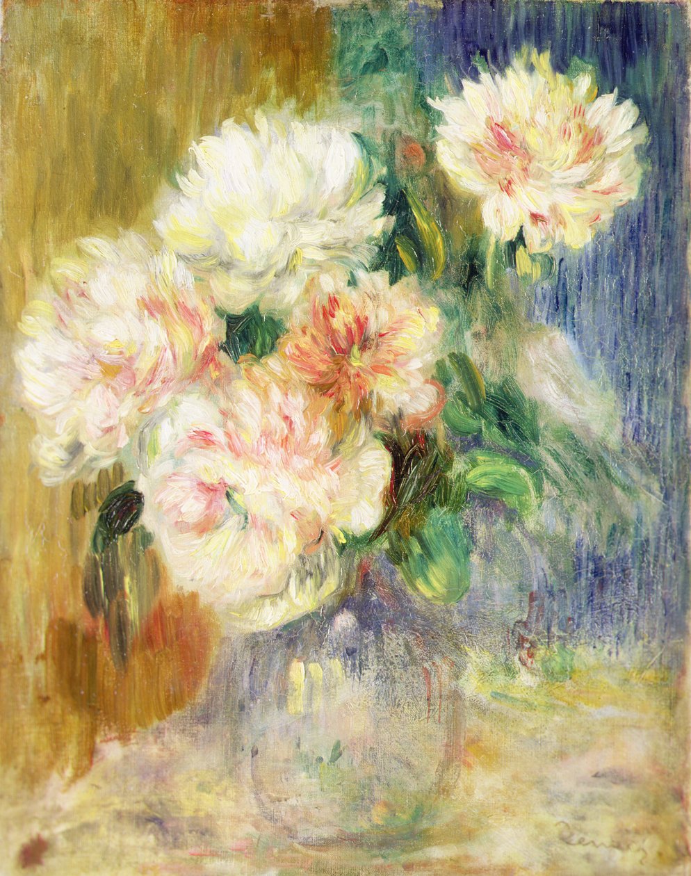 Şakayıklı Vazo (tuval üzerine yağlı boya) by Pierre Auguste Renoir