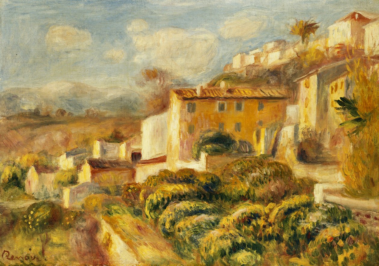 Postaneden Görünüm, Cagnes; Postanenin görünümü, Cagnes, 1907 by Pierre Auguste Renoir