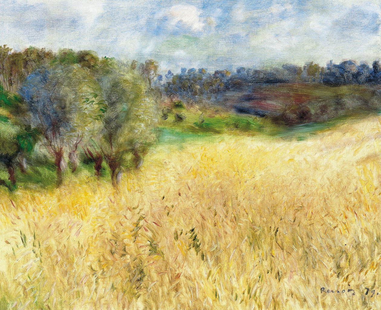 Buğday Tarlası, 1879 by Pierre Auguste Renoir