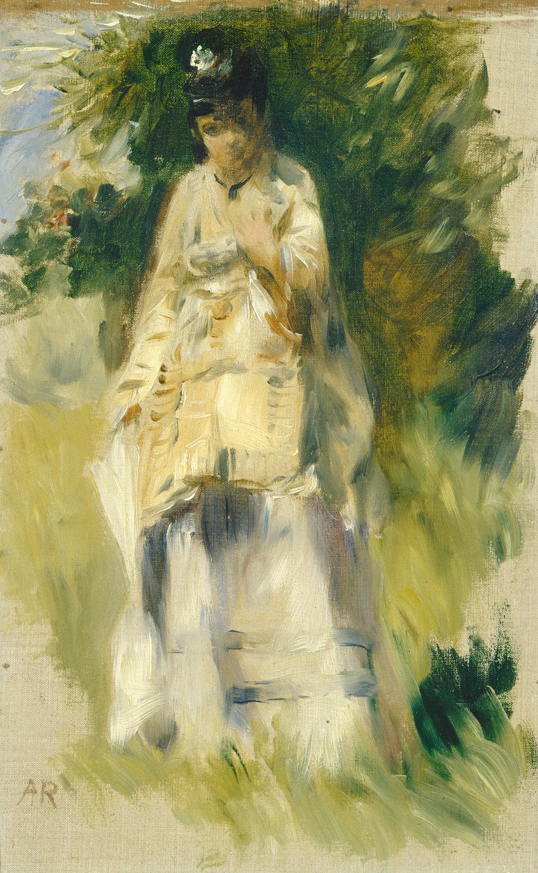Ağacın Yanında Duran Kadın, 1866. by Pierre Auguste Renoir