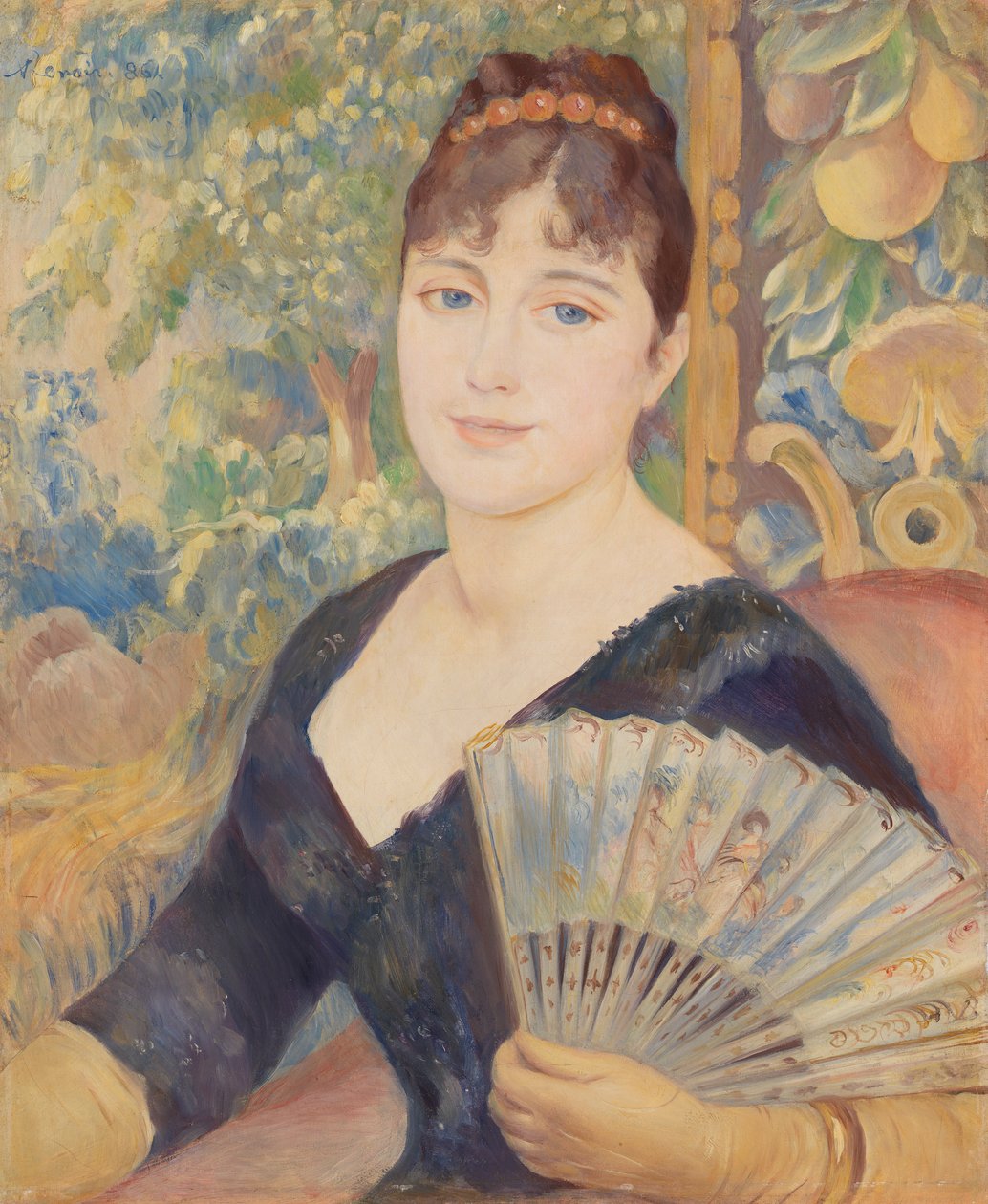 Vantilatörlü kadın by Pierre Auguste Renoir