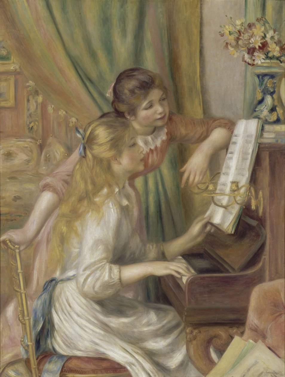 Piyanoda Genç Kızlar, 1892 by Pierre Auguste Renoir