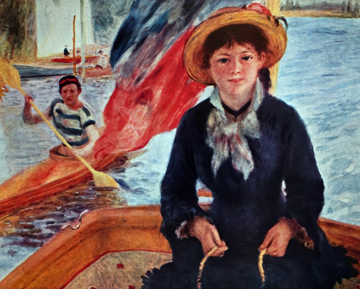 Teknede Genç Kadın (Lise Trehot) by Pierre Auguste Renoir