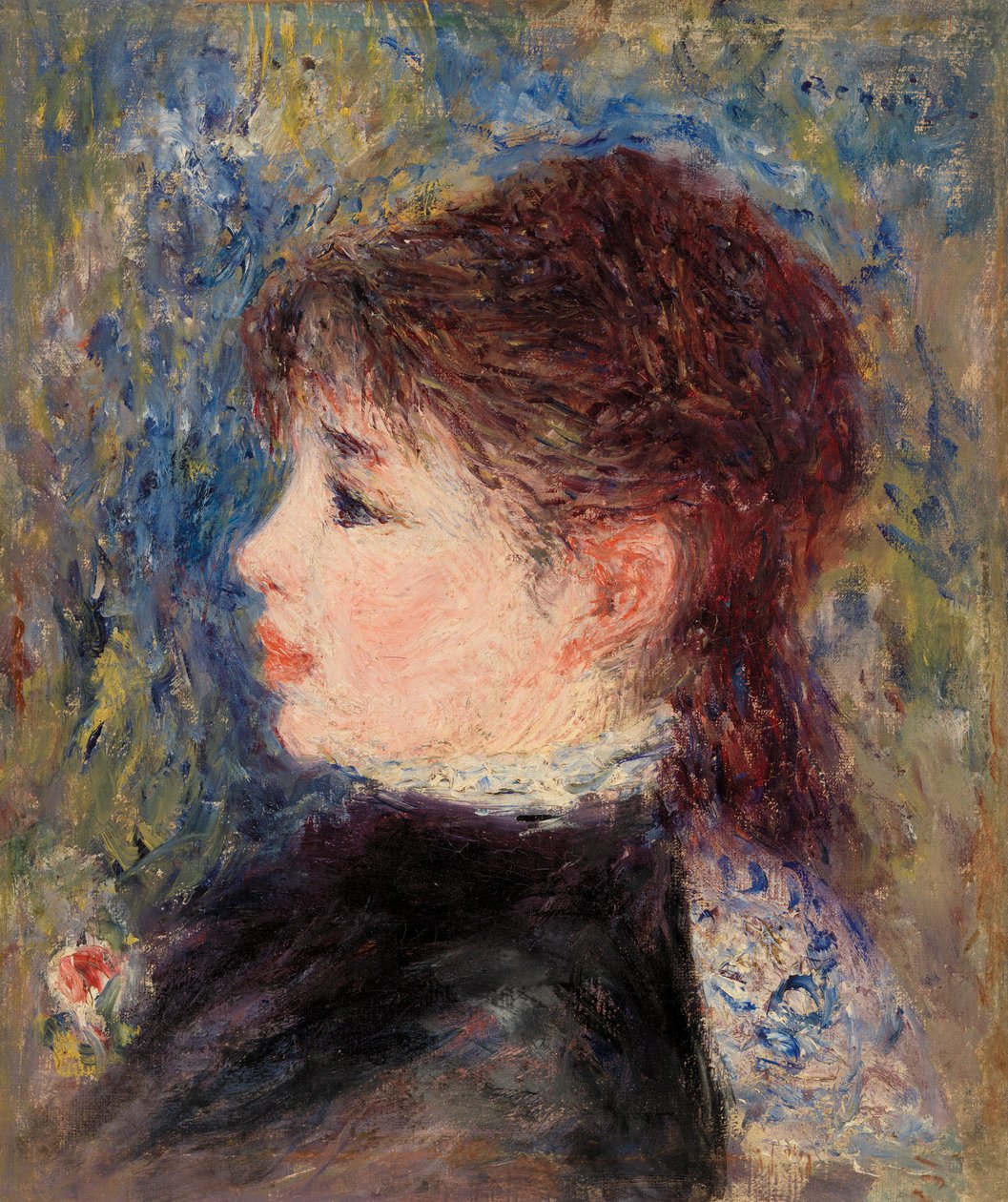 Güllü genç kadın by Pierre Auguste Renoir