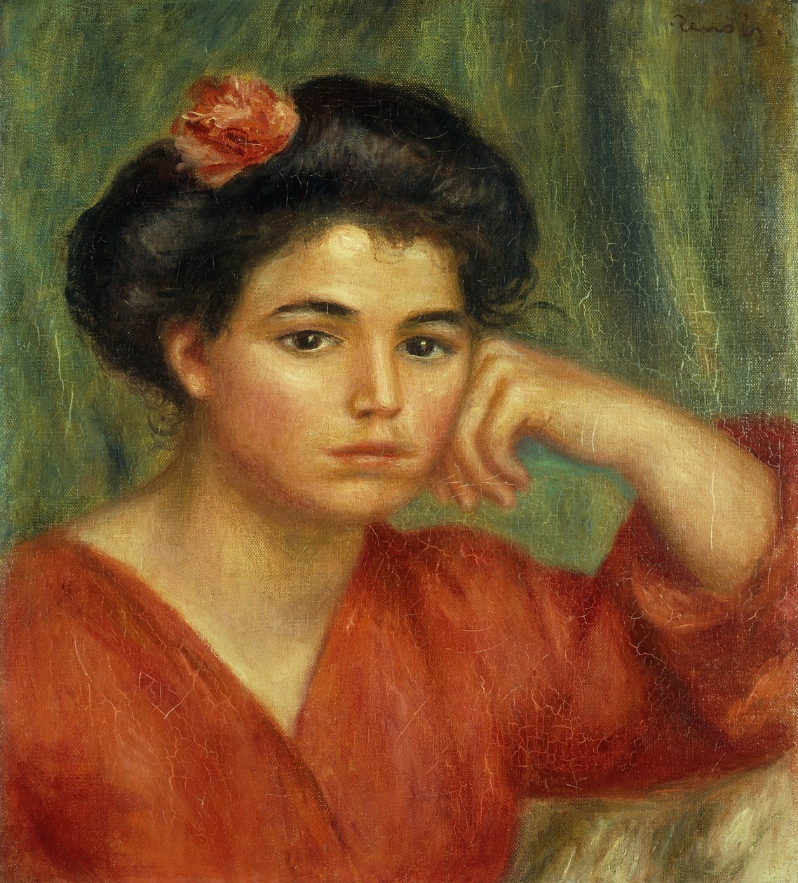 Güllü Genç Kadın; Güllü Kız, 1907 by Pierre Auguste Renoir