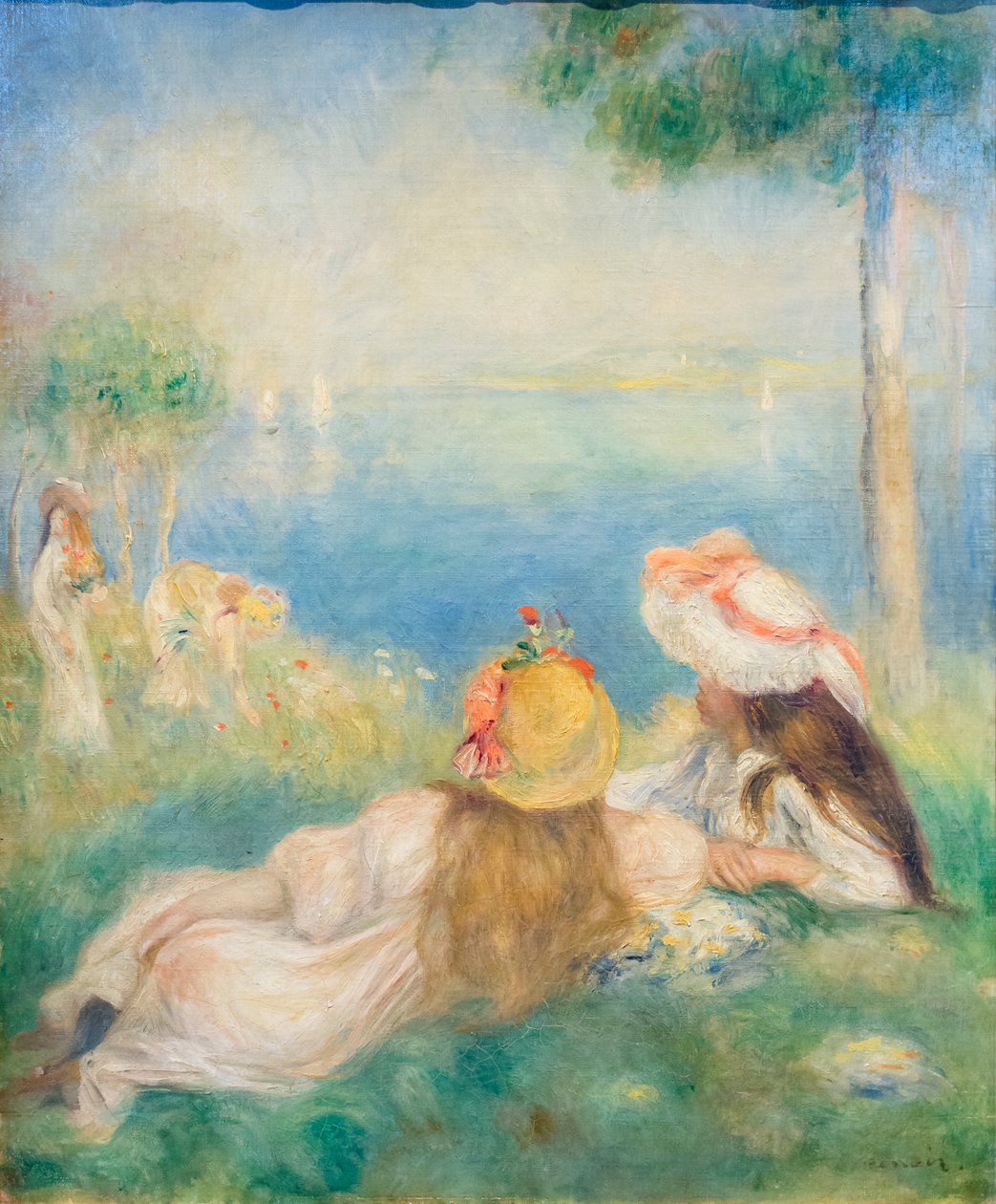 Deniz kenarındaki genç kızlar, yak. 1894 (tuval üzerine yağlı boya) by Pierre Auguste Renoir