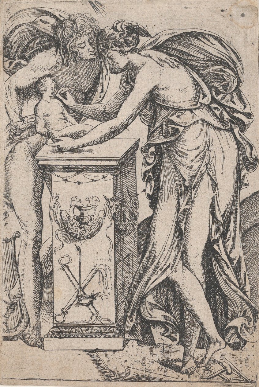 Apollon ve Heykelin Ruhu, 1607-61. by Pierre Biard