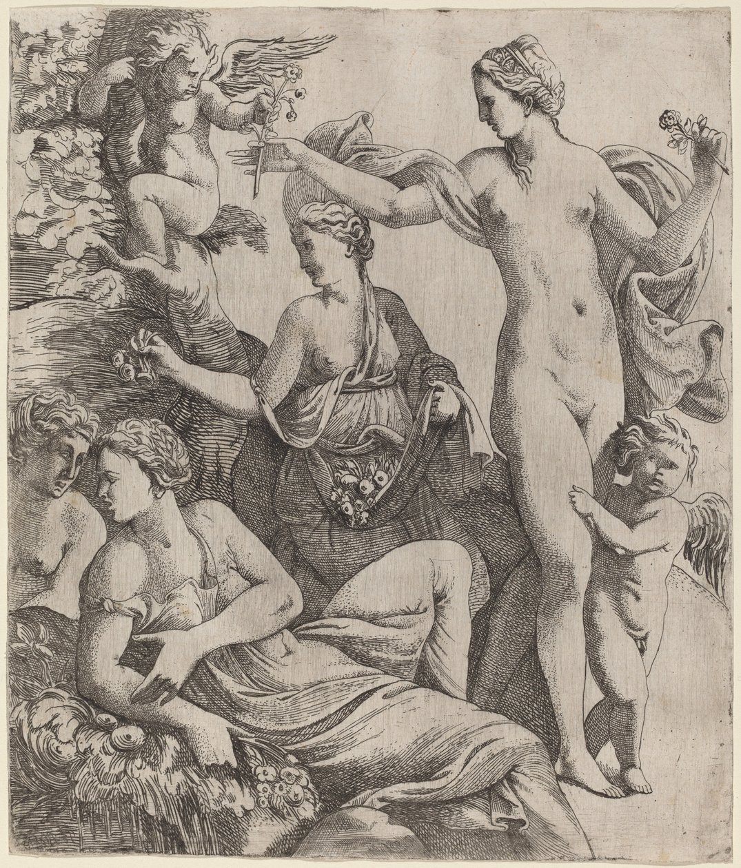 Güzeller ve Putti ile Venüs by Pierre Biard the Younger