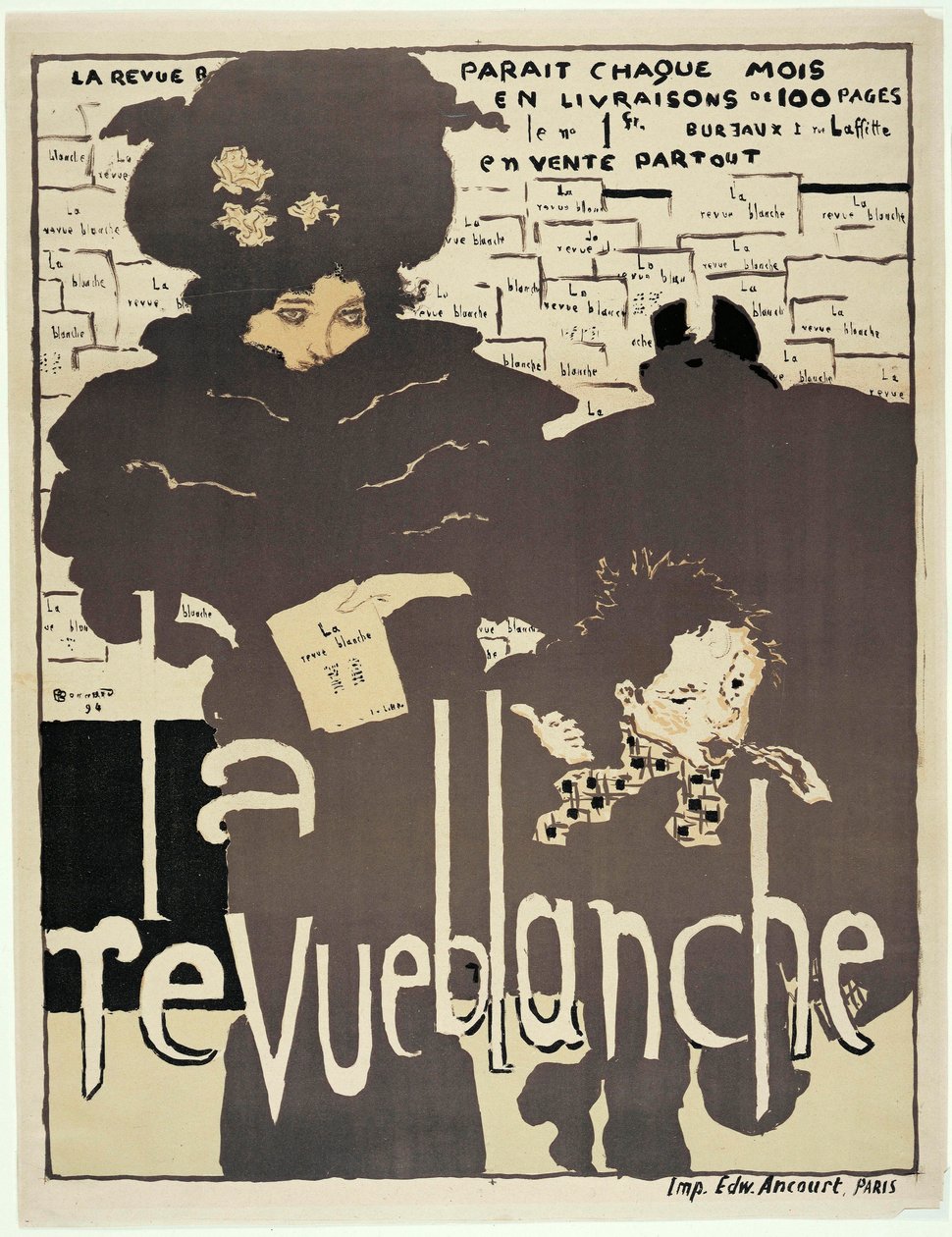 "La Revue blanche" için basın afişi. Misia Sert