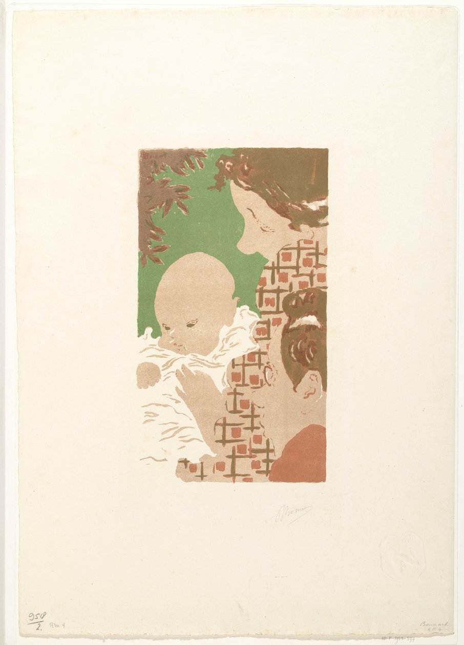 Andrée Terasse, oğlu Jean ve erkek kardeşi Pierre Bonnard ile Aile sahnesi by Pierre Bonnard