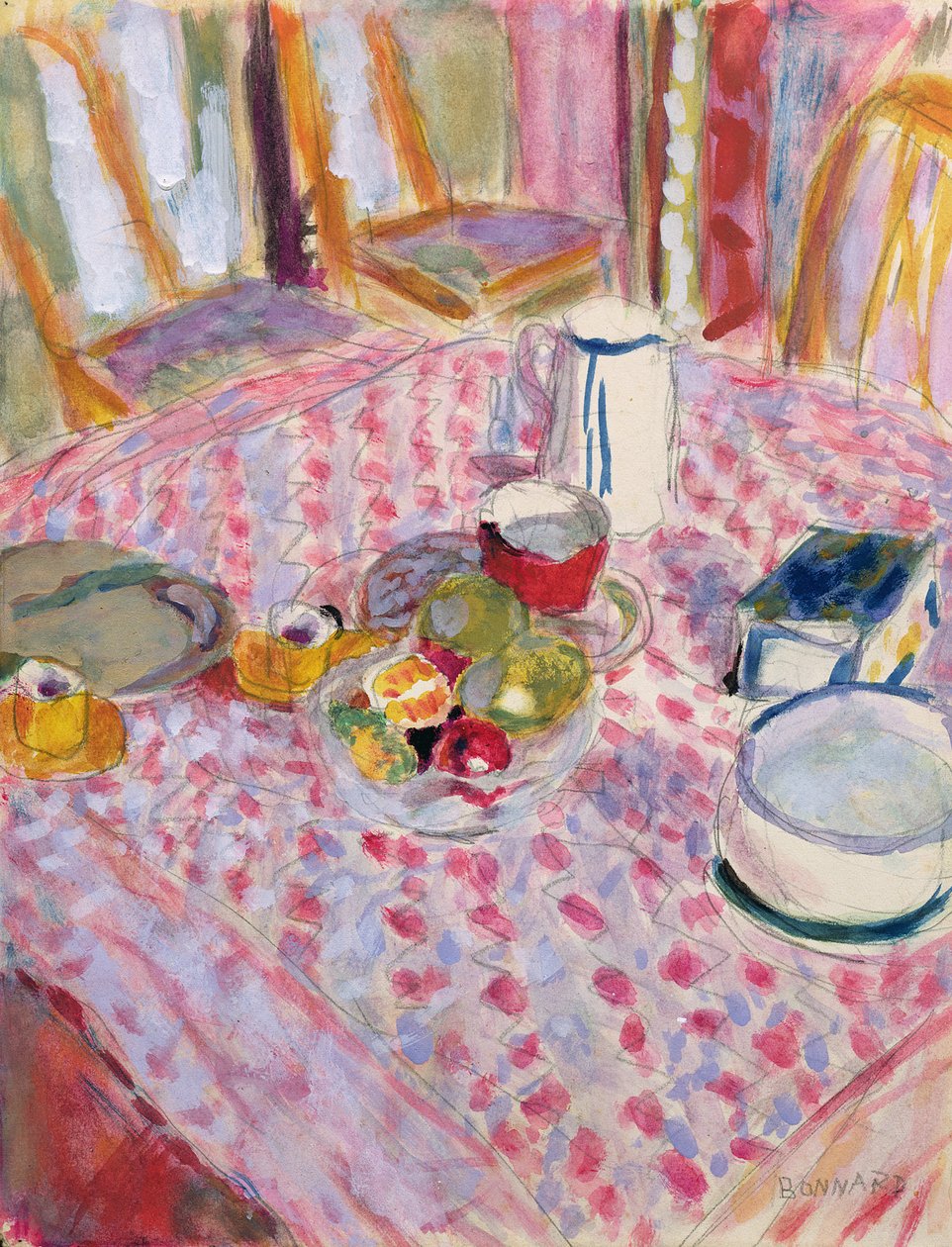 Öğle Yemeği Sonrası (wc) by Pierre Bonnard