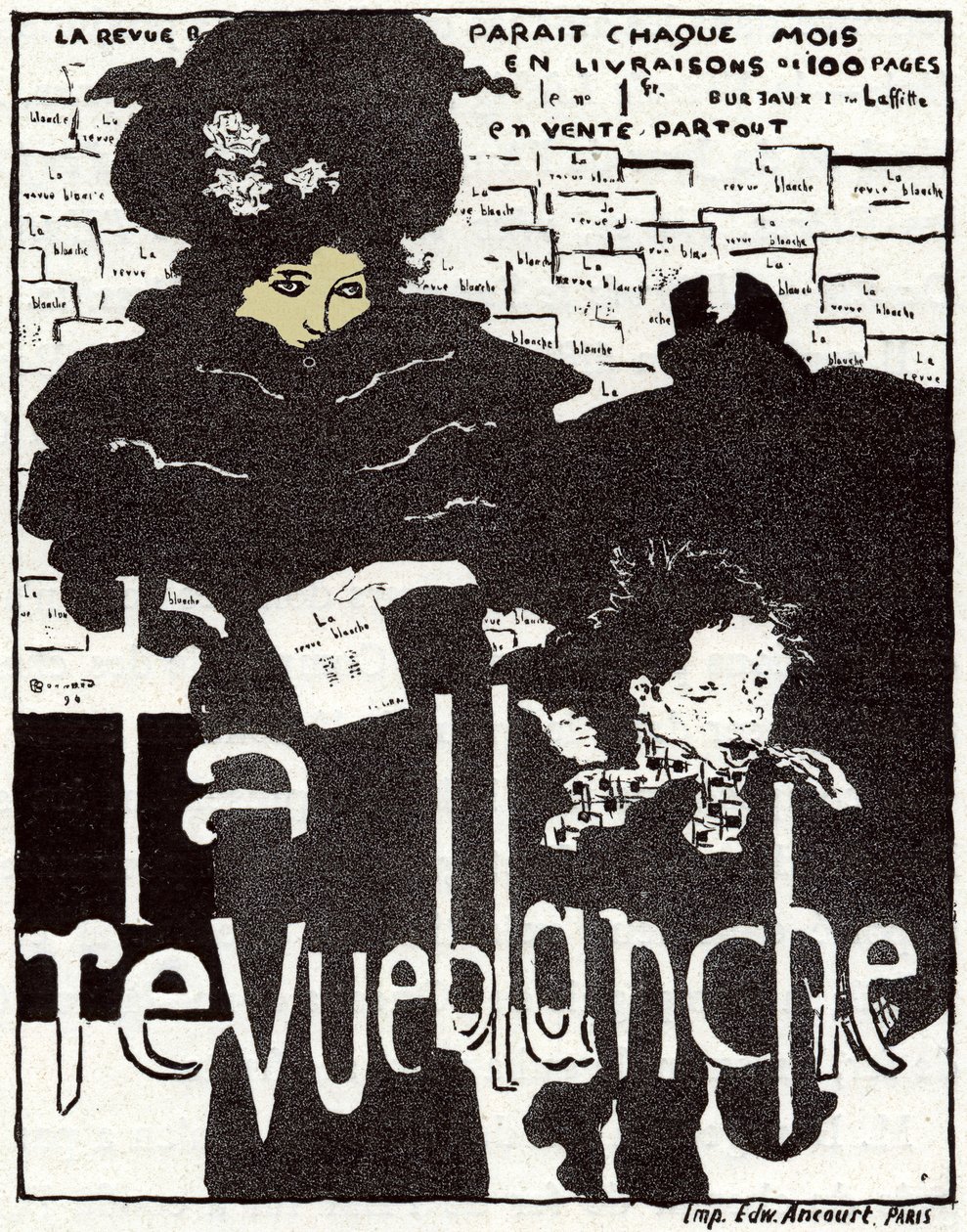 Sanat. Revü Blanche. Poster Pierre Bonnard, Fransa by Pierre Bonnard