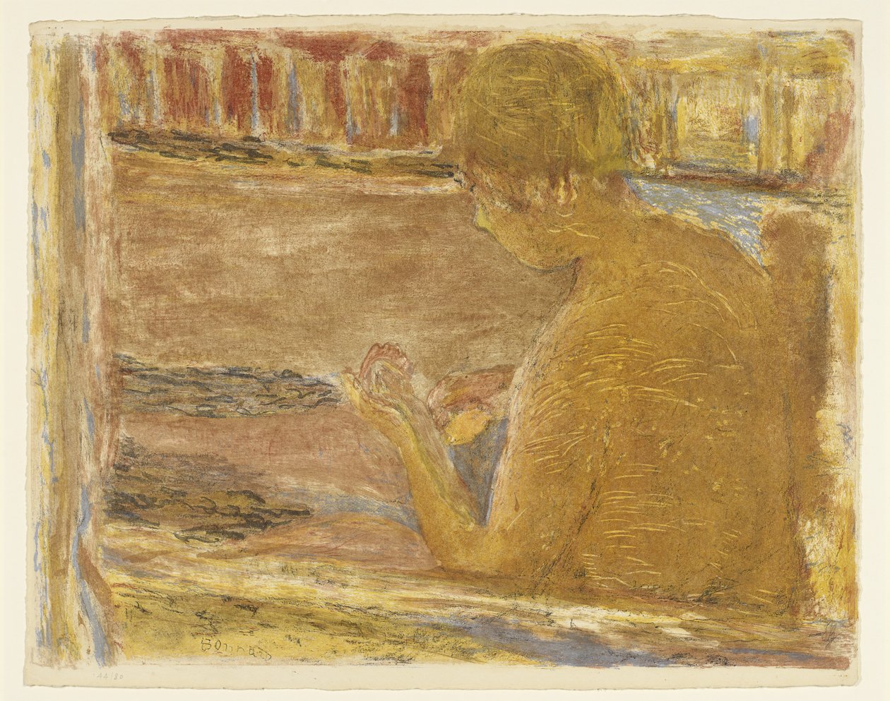 Yıkanan Kadın, tarih yok (litografi) by Pierre Bonnard