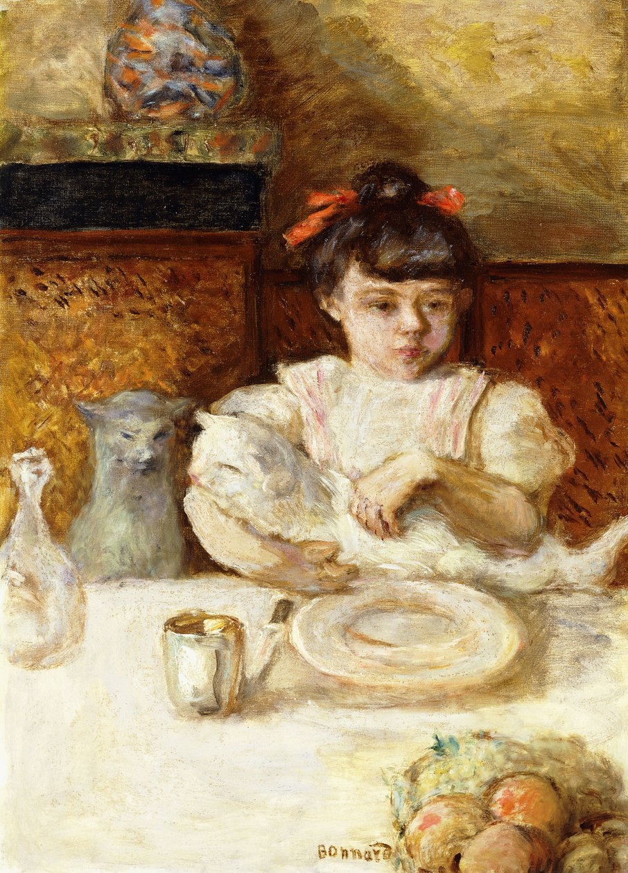 Çocuk ve Kediler; Enfant et Chats, c.1906 (tuval üzerine yağlı boya) by Pierre Bonnard