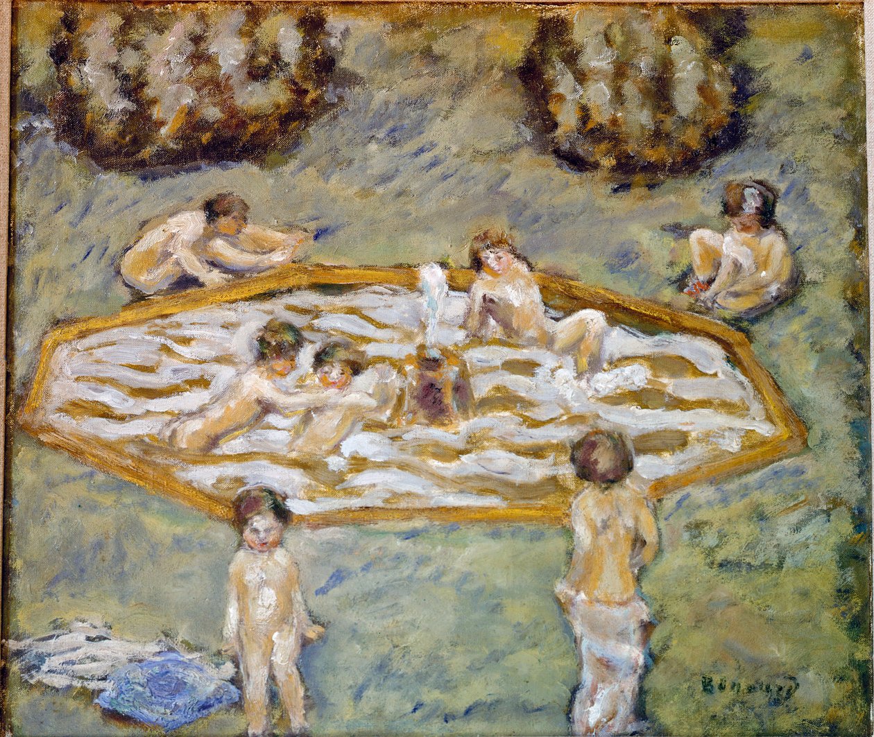 Havuzdaki çocuklar Suda oynayan çocuklar. Tablo Pierre Bonnard (1867-1947) Londra, Marlborough Güzel Sanatlar by Pierre Bonnard