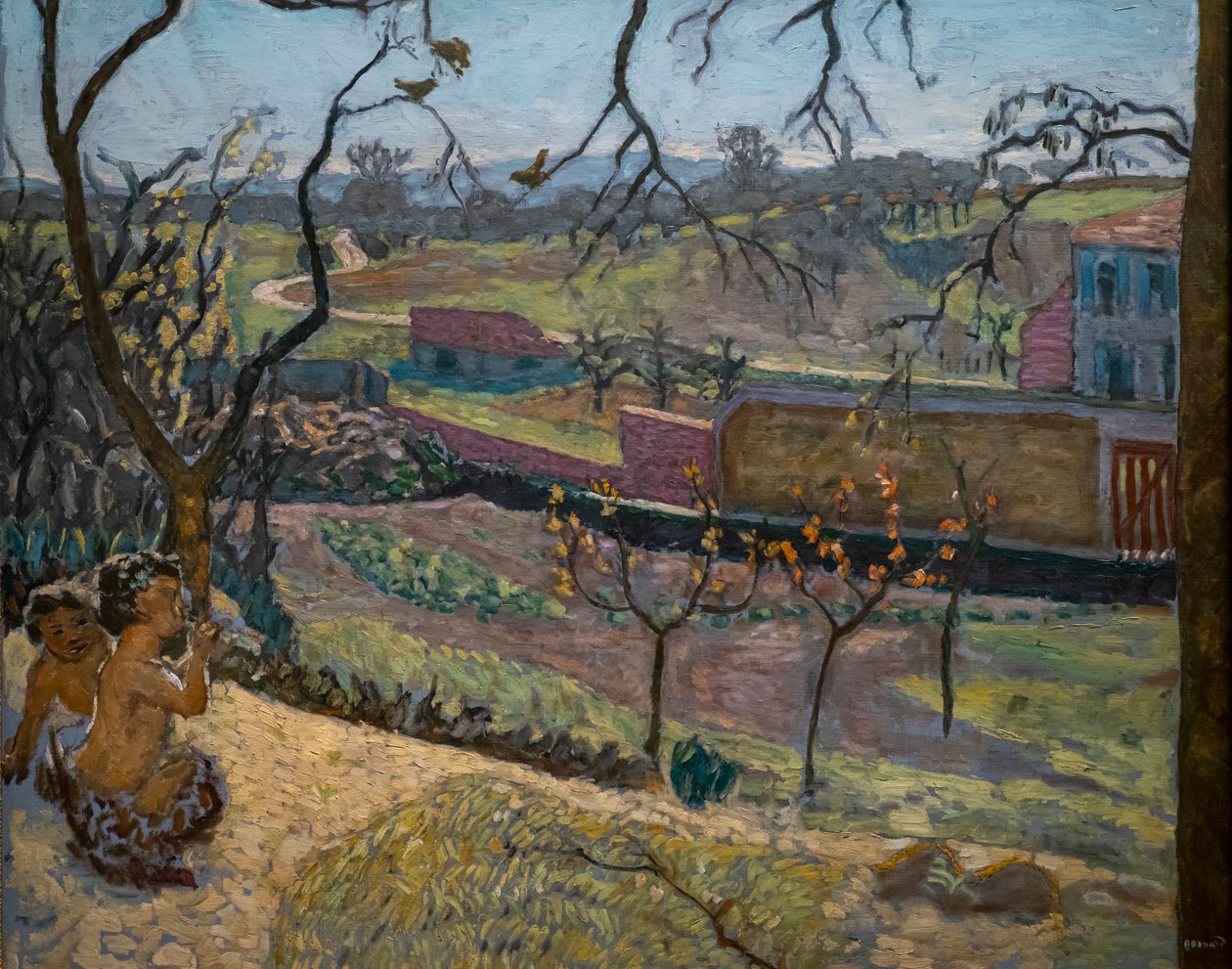 Erken bahar. Küçük Fauns, 1909 (Tuval üzerine yağlı boya) by Pierre Bonnard